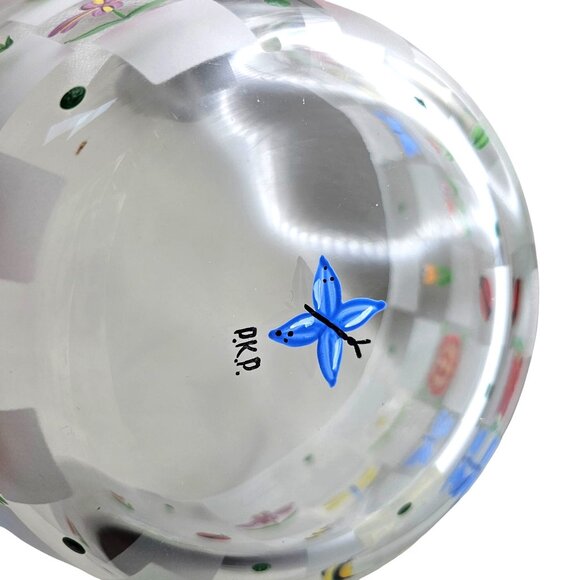 Lenox Natures Splendor Hand-Painted Salad Bowl With Floral & Butterfly Design - Picture 11 of 15